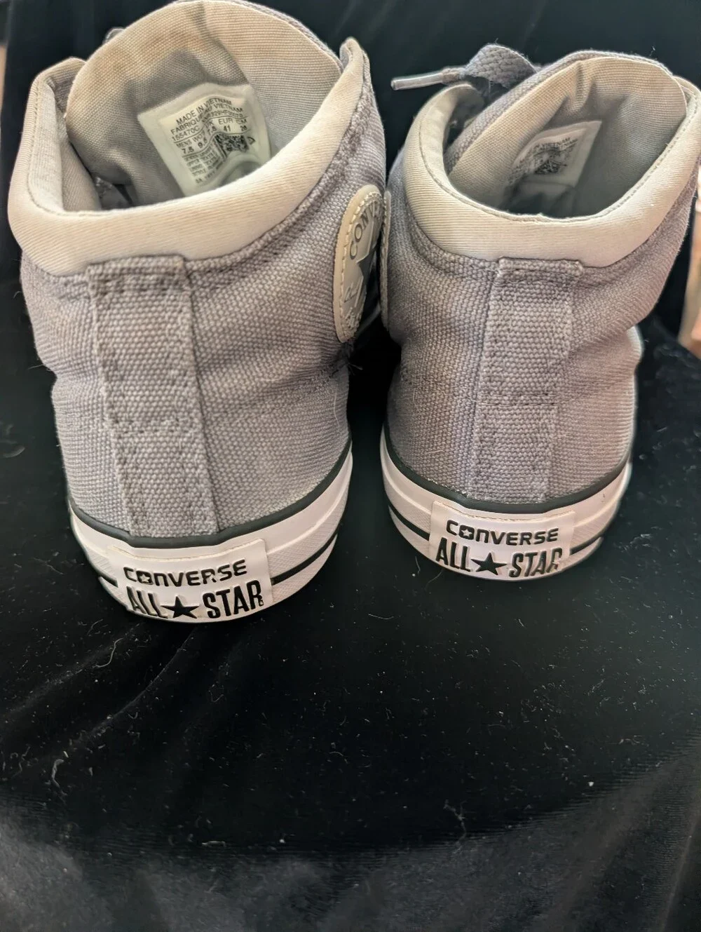 Converse Gray High Top Canvas Sneakers - Picture 3 of 6